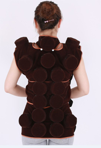 Moxa Burner Holder-Padded cloth holding eighteen metal burners (included)